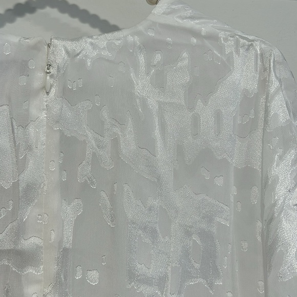 HUTCH ModCloth white Jacquard satin cut out front knot maxi dress 12 new w tag - Picture 8 of 12